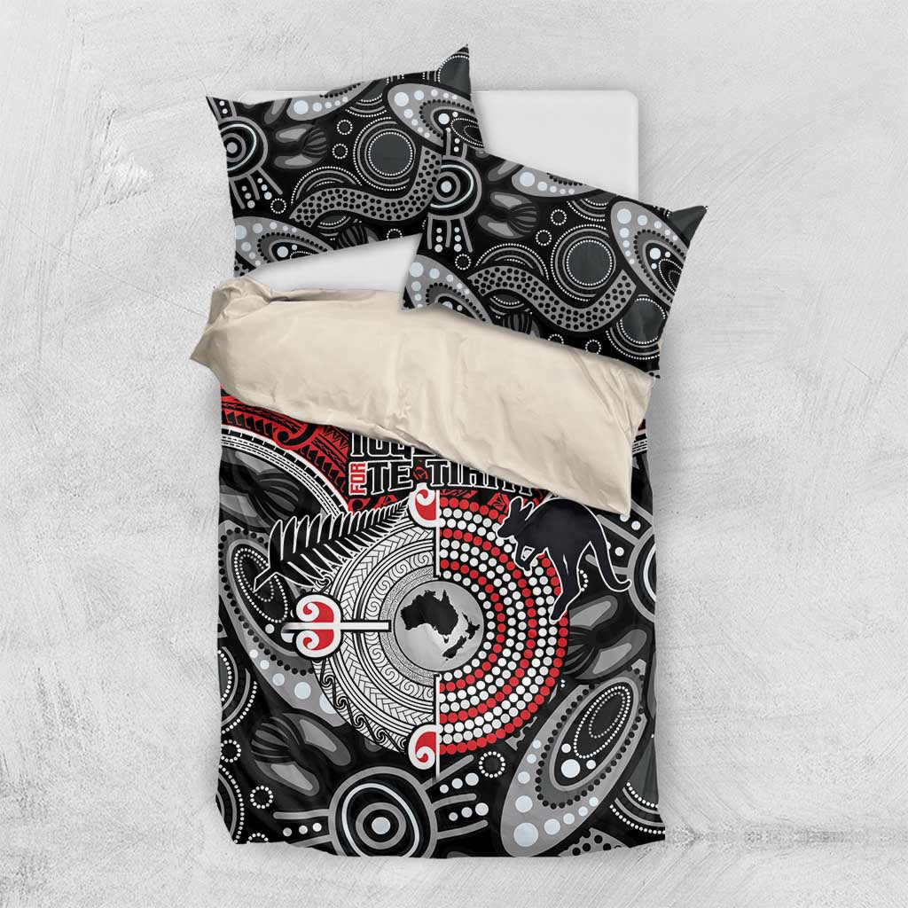 Aotearoa and Australia Bedding Set New Zealand Honour The Treaty Ake!Ake!Ake! - Vibe Hoodie Shop