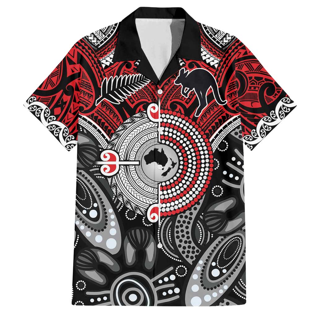 Aotearoa and Australia Family Matching Long Sleeve Bodycon Dress and Hawaiian Shirt New Zealand Honour The Treaty Ake!Ake!Ake!