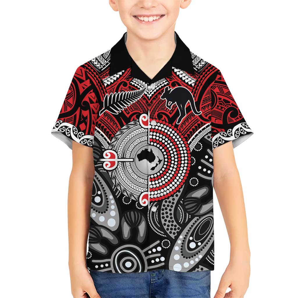 Aotearoa and Australia Family Matching Puletasi and Hawaiian Shirt New Zealand Honour The Treaty Ake!Ake!Ake!