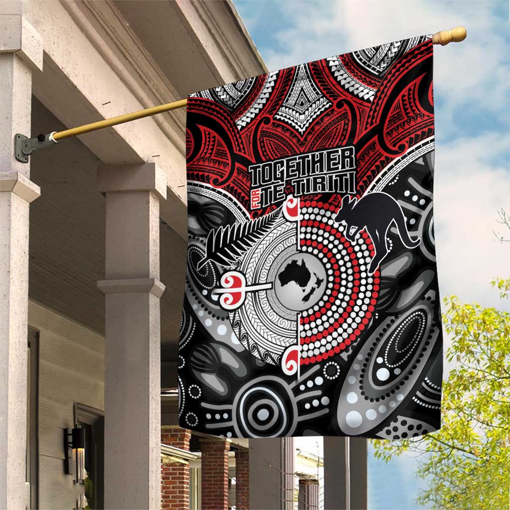 Aotearoa and Australia Garden Flag New Zealand Honour The Treaty Ake!Ake!Ake! - Vibe Hoodie Shop