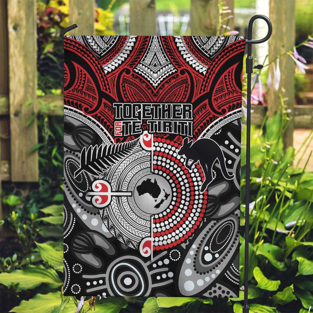 Aotearoa and Australia Garden Flag New Zealand Honour The Treaty Ake!Ake!Ake! - Vibe Hoodie Shop