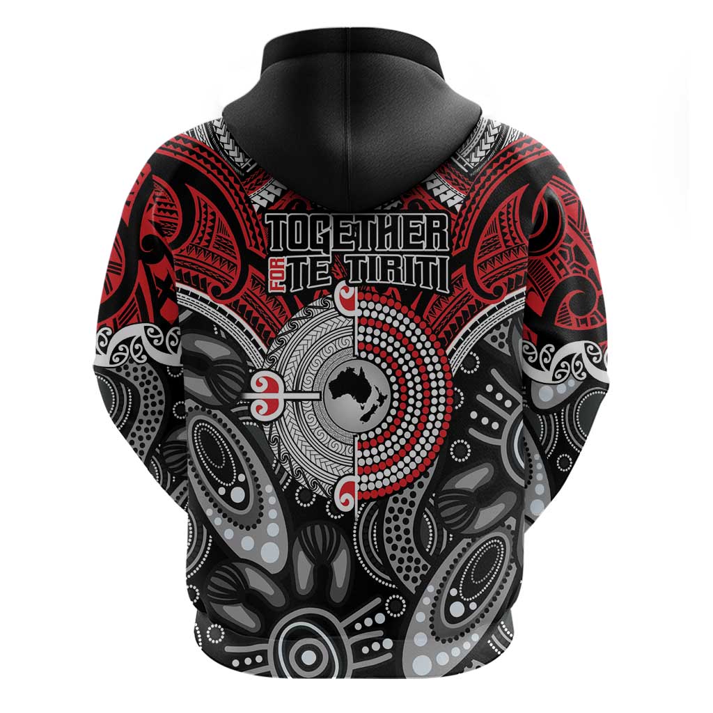 Aotearoa and Australia Hoodie New Zealand Honour The Treaty Ake!Ake!Ake! LT9 - Vibe Hoodie Shop
