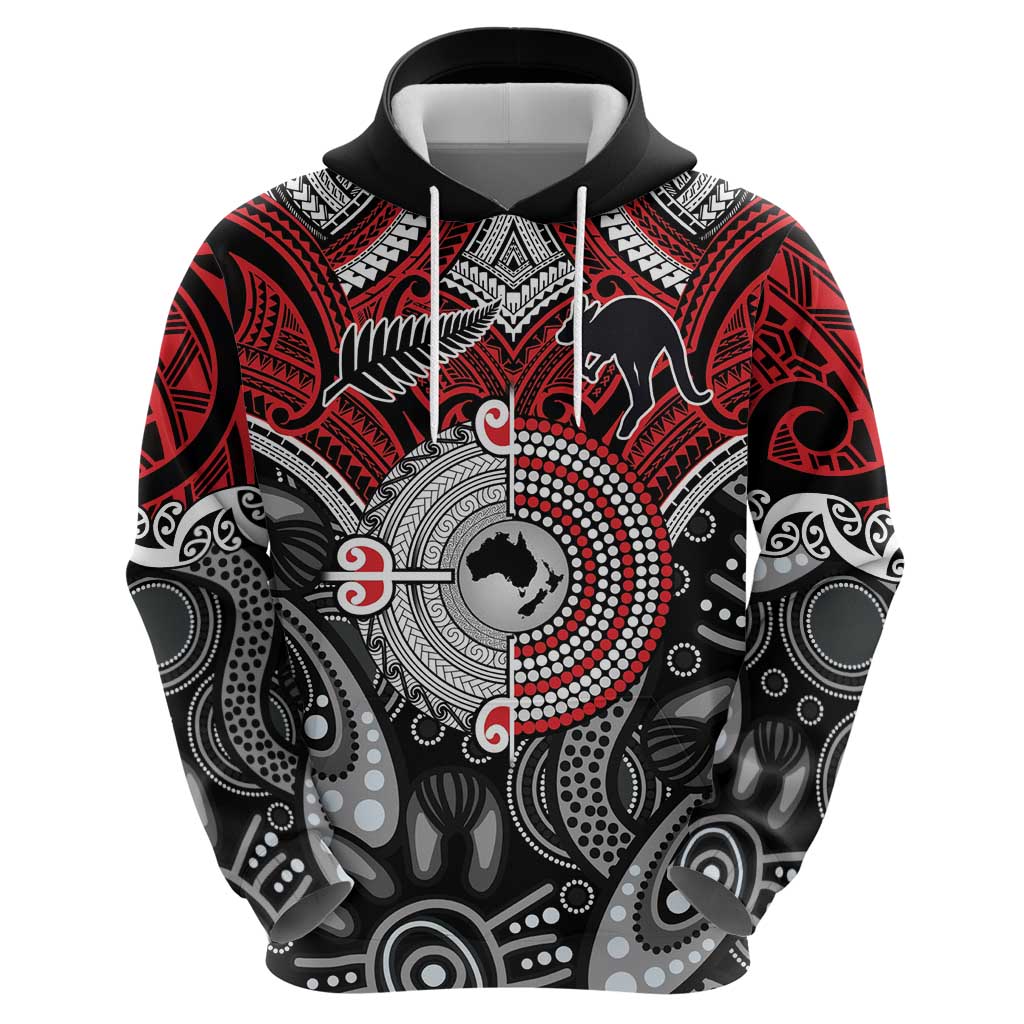 Aotearoa and Australia Hoodie New Zealand Honour The Treaty Ake!Ake!Ake! LT9 - Vibe Hoodie Shop