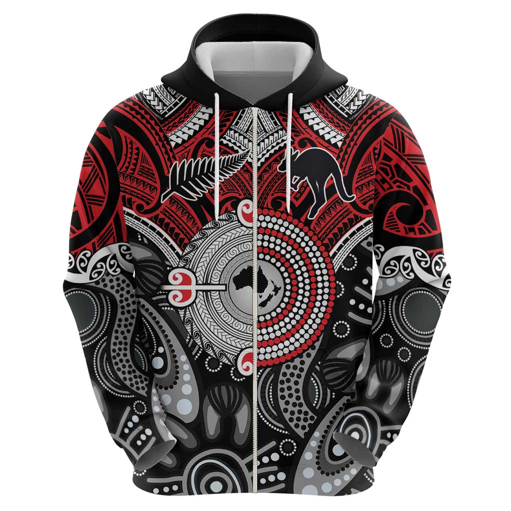 Aotearoa and Australia Hoodie New Zealand Honour The Treaty Ake!Ake!Ake! LT9 - Vibe Hoodie Shop