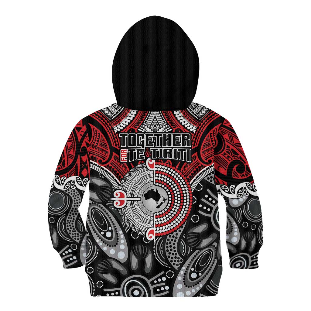 Aotearoa and Australia Kid Hoodie New Zealand Honour The Treaty Ake!Ake!Ake! - Vibe Hoodie Shop