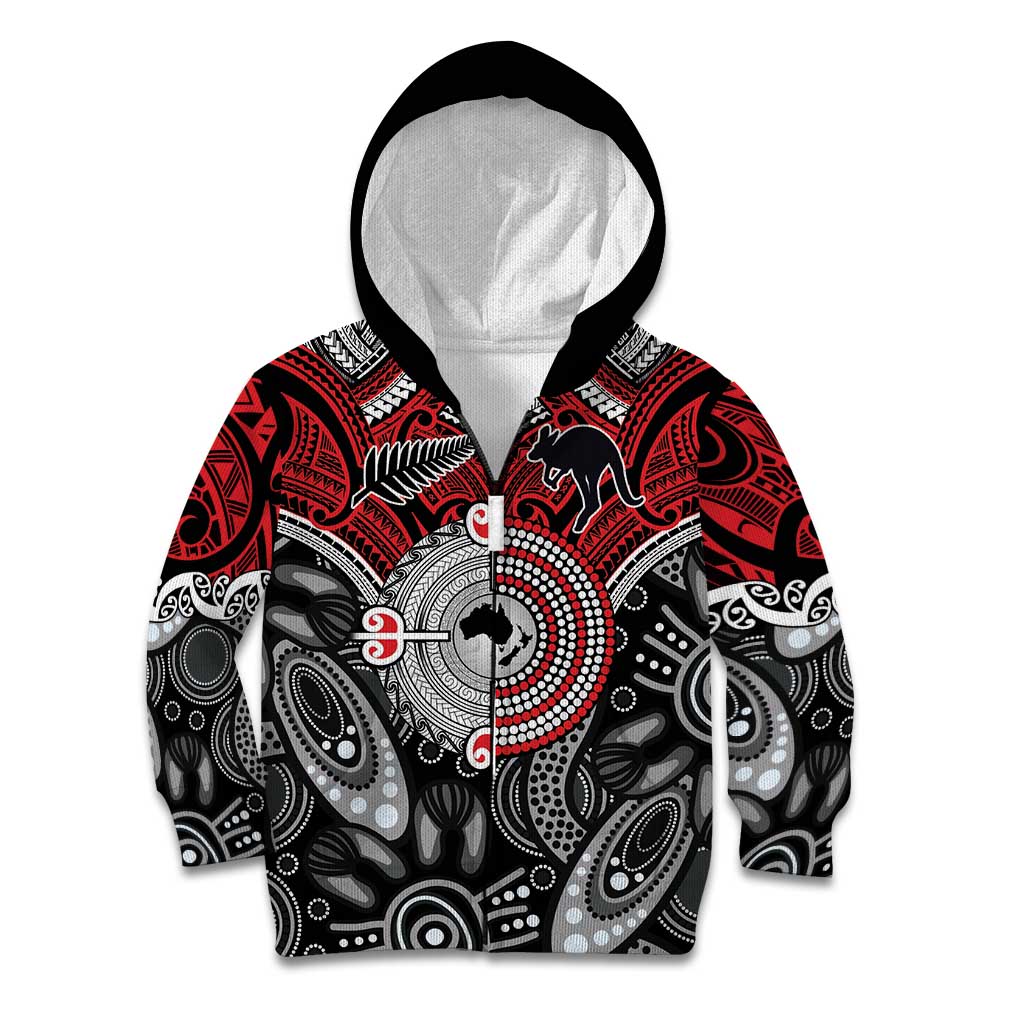 Aotearoa and Australia Kid Hoodie New Zealand Honour The Treaty Ake!Ake!Ake! - Vibe Hoodie Shop