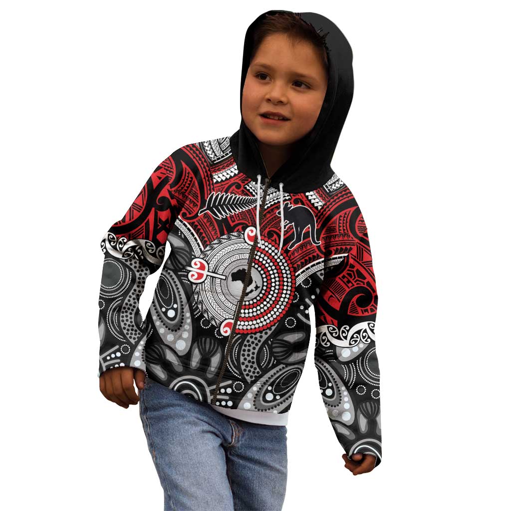 Aotearoa and Australia Kid Hoodie New Zealand Honour The Treaty Ake!Ake!Ake! - Vibe Hoodie Shop