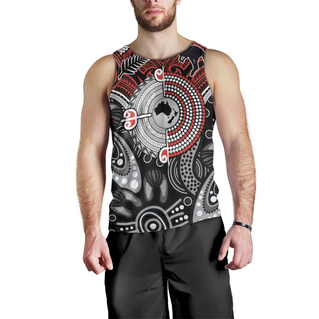 Aotearoa and Australia Men Tank Top New Zealand Honour The Treaty Ake!Ake!Ake! - Vibe Hoodie Shop