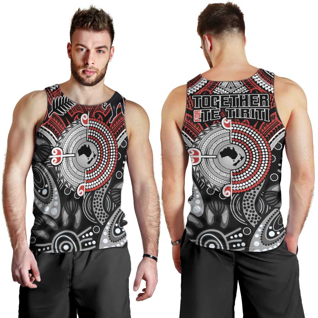 Aotearoa and Australia Men Tank Top New Zealand Honour The Treaty Ake!Ake!Ake! - Vibe Hoodie Shop