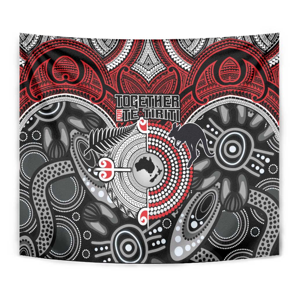 Aotearoa and Australia Tapestry New Zealand Honour The Treaty Ake!Ake!Ake! - Vibe Hoodie Shop