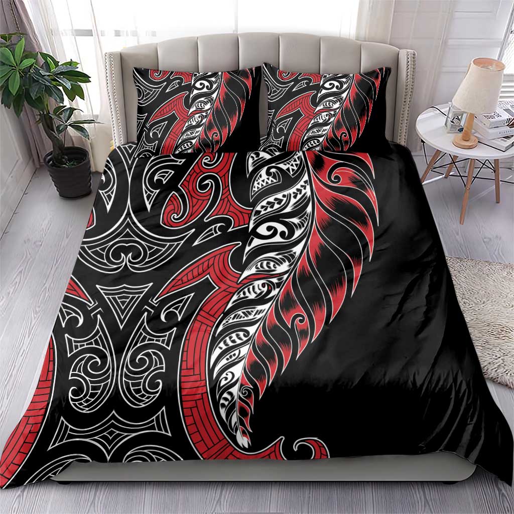 Koru Fern New Zealand Bedding Set Maori Tribal Pattern - Vibe Hoodie Shop