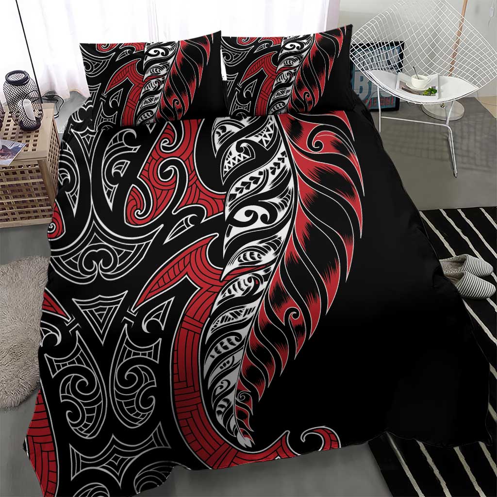 Koru Fern New Zealand Bedding Set Maori Tribal Pattern - Vibe Hoodie Shop