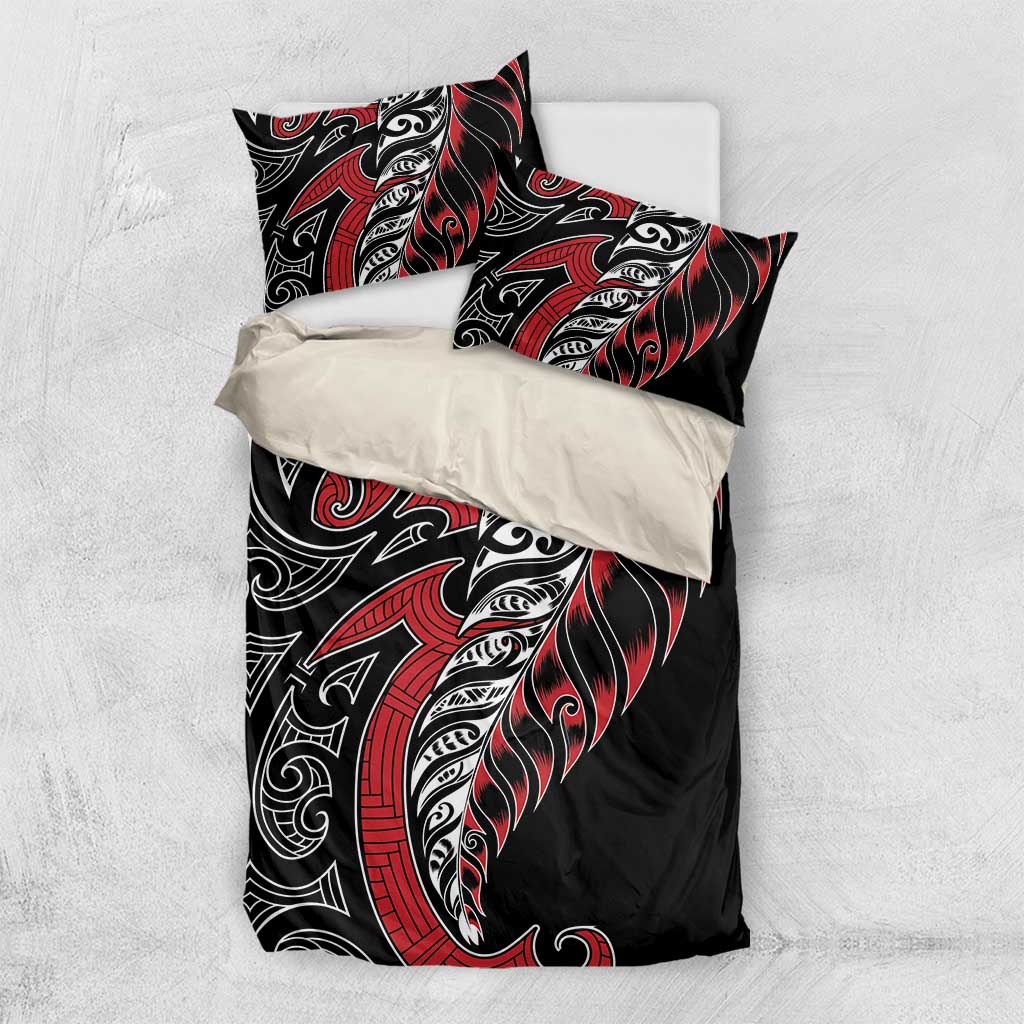 Koru Fern New Zealand Bedding Set Maori Tribal Pattern - Vibe Hoodie Shop