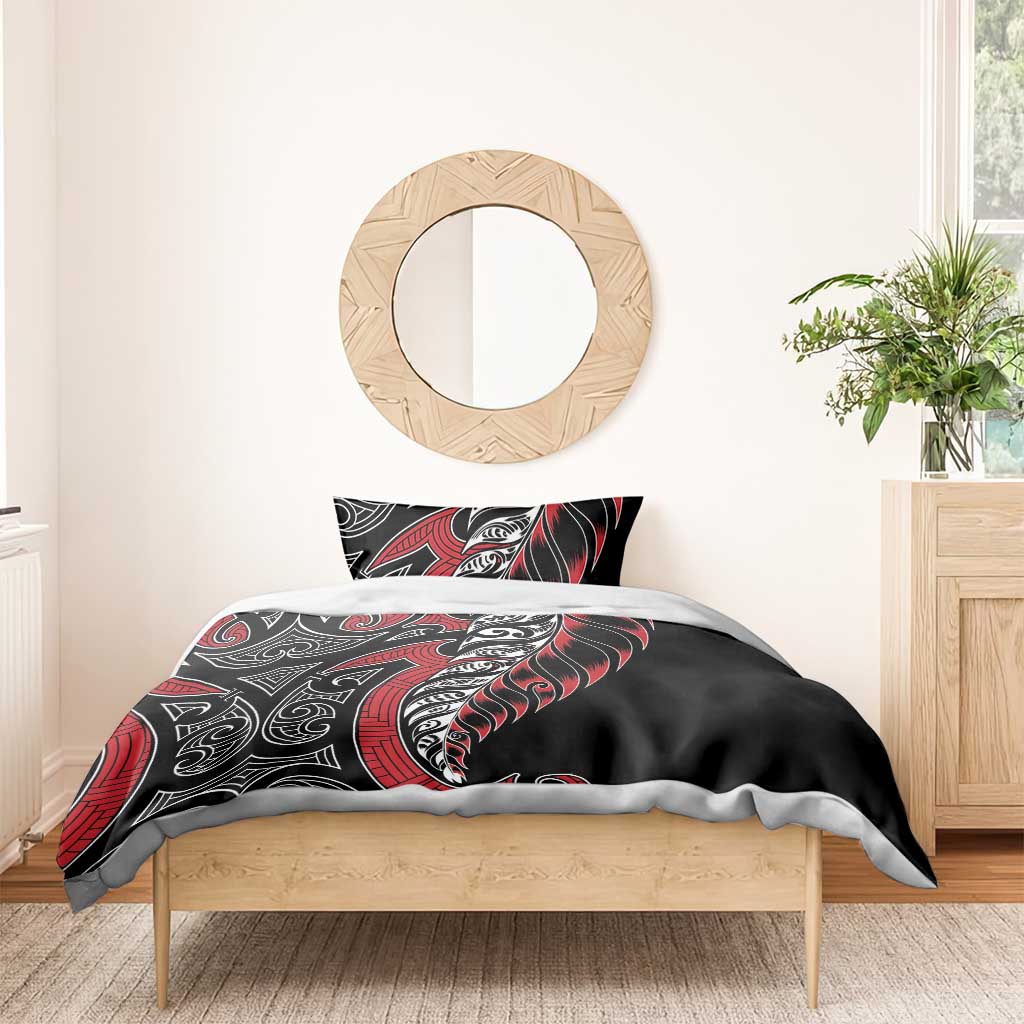 Koru Fern New Zealand Bedding Set Maori Tribal Pattern - Vibe Hoodie Shop
