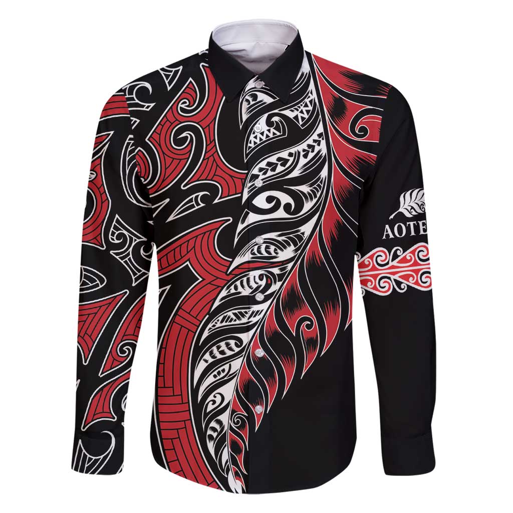 Koru Fern New Zealand Family Matching Long Sleeve Bodycon Dress and Hawaiian Shirt Maori Tribal Pattern