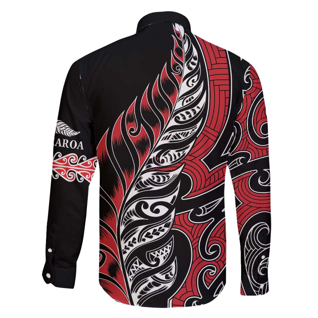 Koru Fern New Zealand Family Matching Long Sleeve Bodycon Dress and Hawaiian Shirt Maori Tribal Pattern