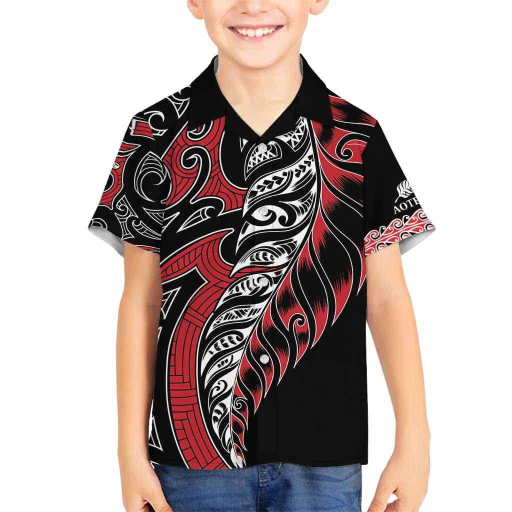 Koru Fern New Zealand Family Matching Long Sleeve Bodycon Dress and Hawaiian Shirt Maori Tribal Pattern