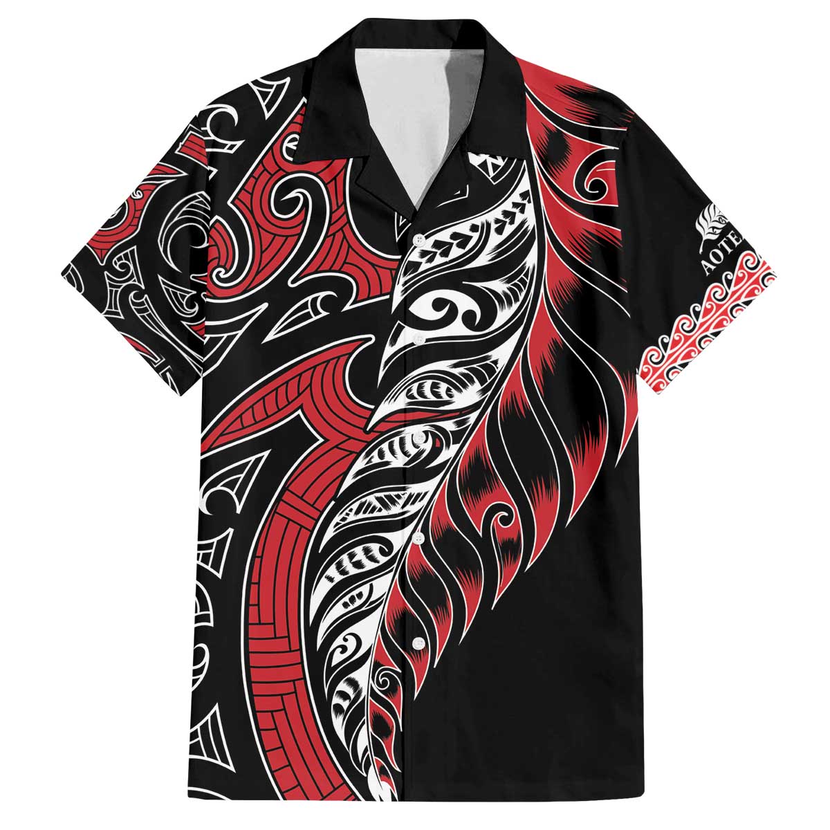 Koru Fern New Zealand Family Matching Off The Shoulder Long Sleeve Dress and Hawaiian Shirt Maori Tribal Pattern