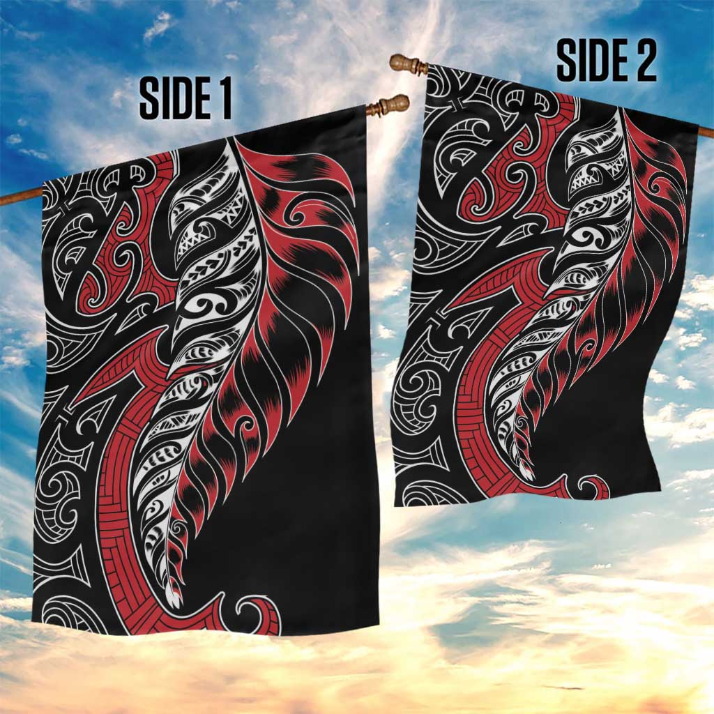 Koru Fern New Zealand Garden Flag Maori Tribal Pattern - Vibe Hoodie Shop