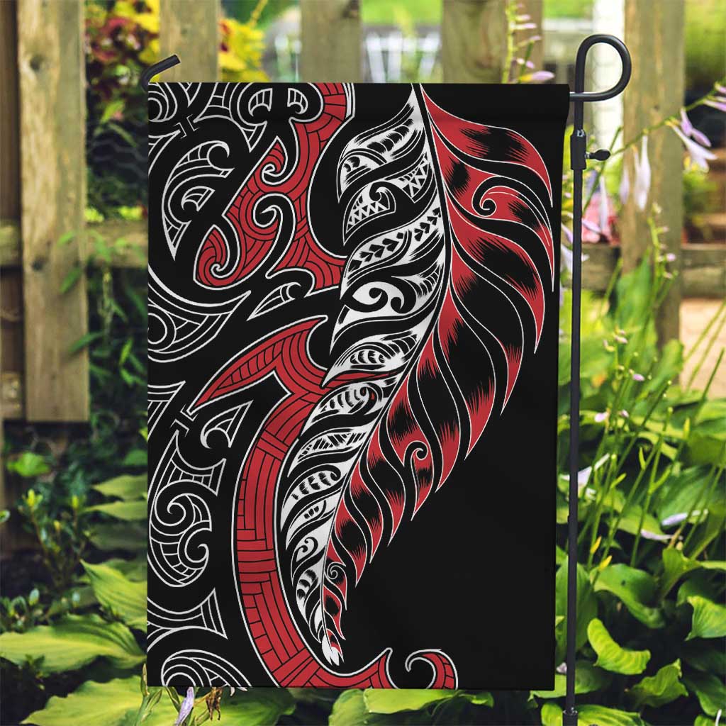 Koru Fern New Zealand Garden Flag Maori Tribal Pattern - Vibe Hoodie Shop
