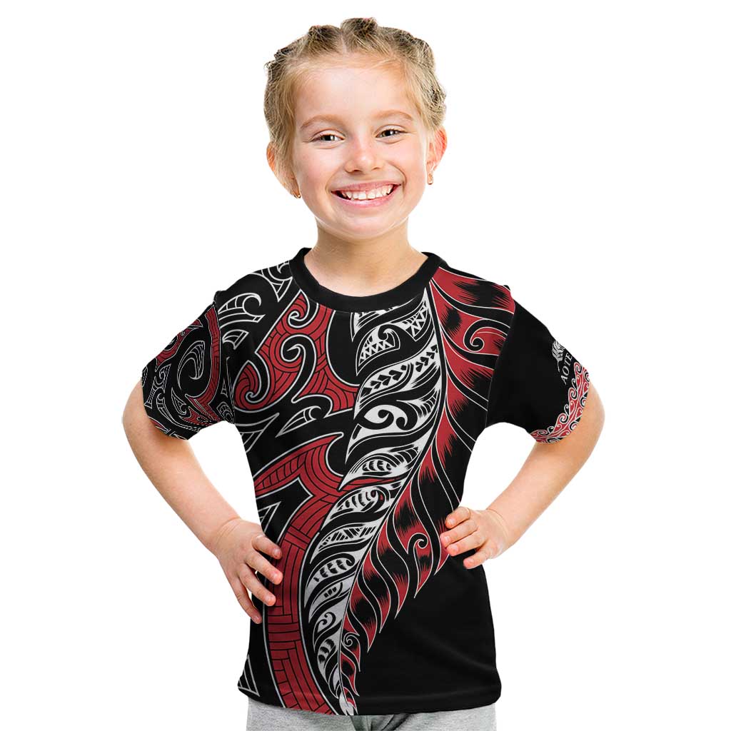 Koru Fern New Zealand Kid T Shirt Maori Tribal Pattern - Vibe Hoodie Shop