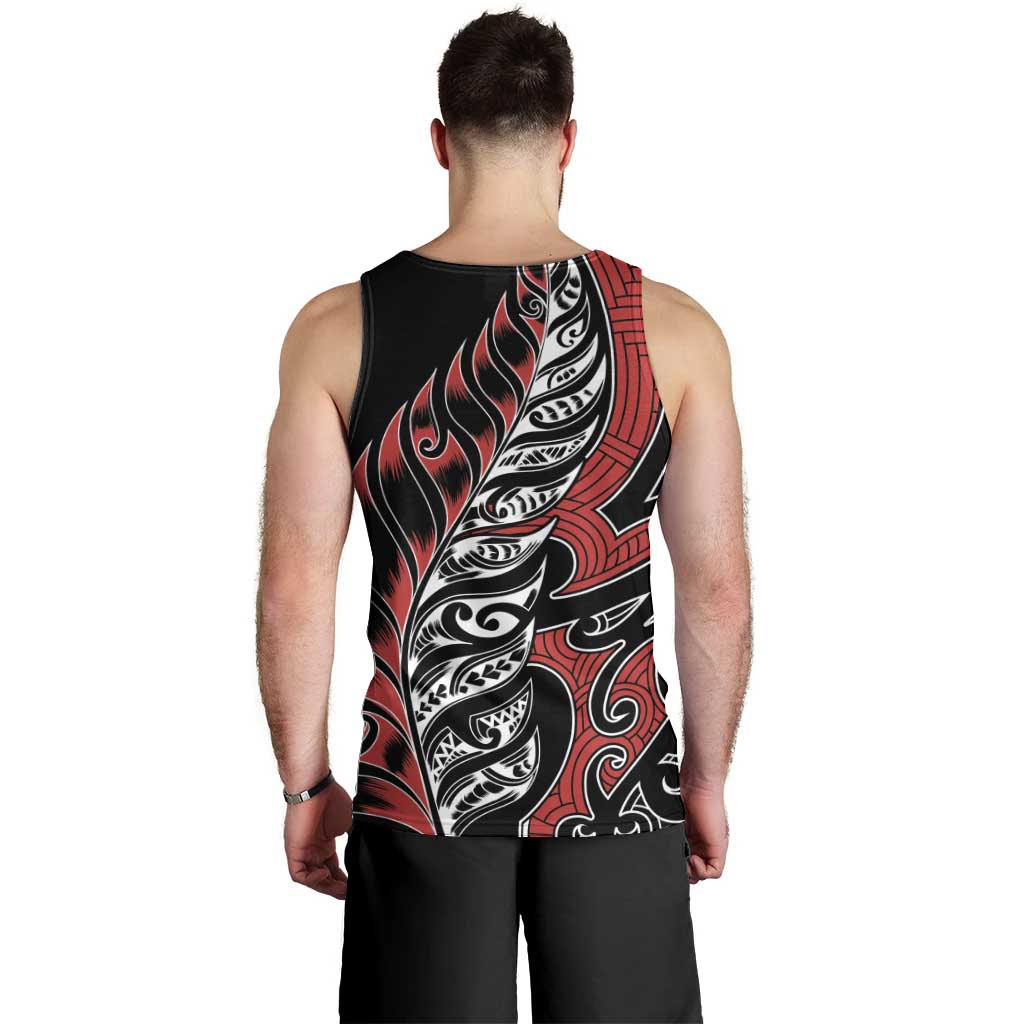 Koru Fern New Zealand Men Tank Top Maori Tribal Pattern - Vibe Hoodie Shop