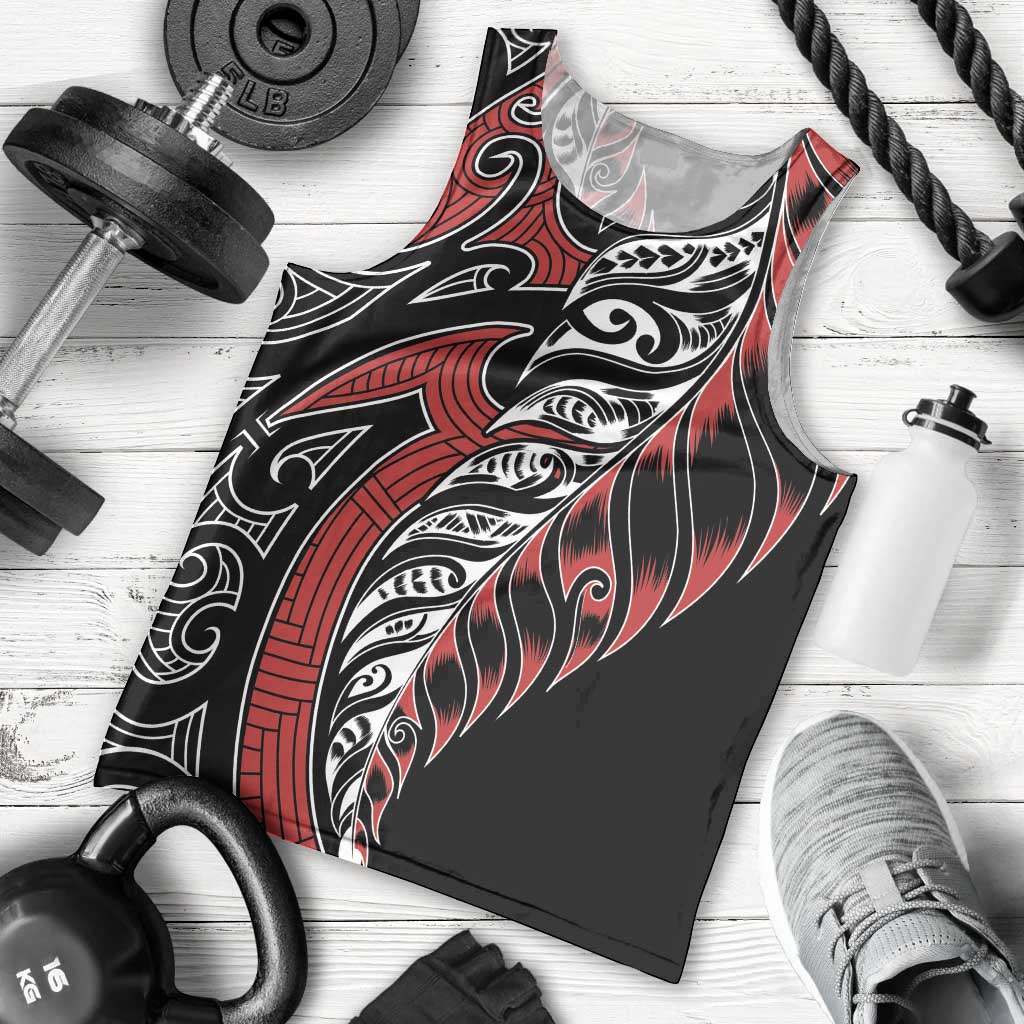 Koru Fern New Zealand Men Tank Top Maori Tribal Pattern - Vibe Hoodie Shop