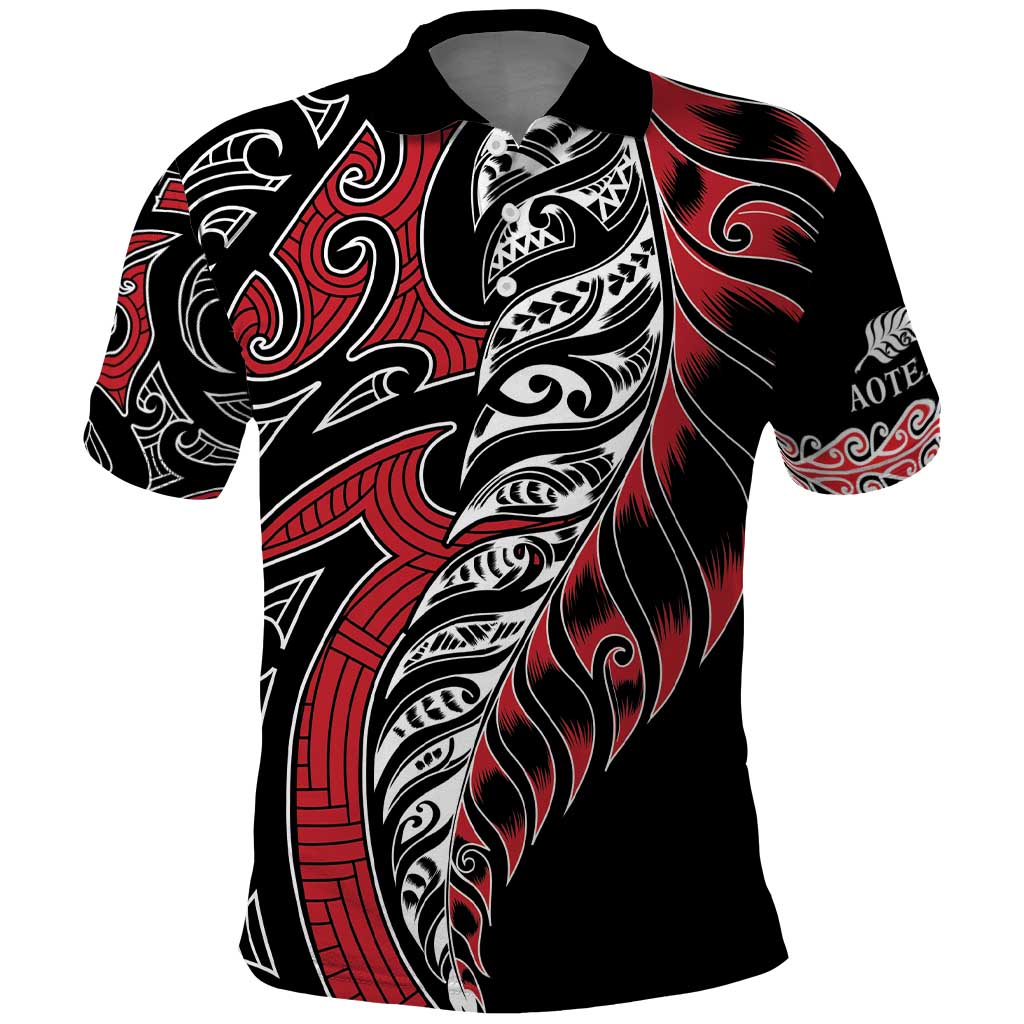 Koru Fern New Zealand Polo Shirt Maori Tribal Pattern LT9 - Vibe Hoodie Shop