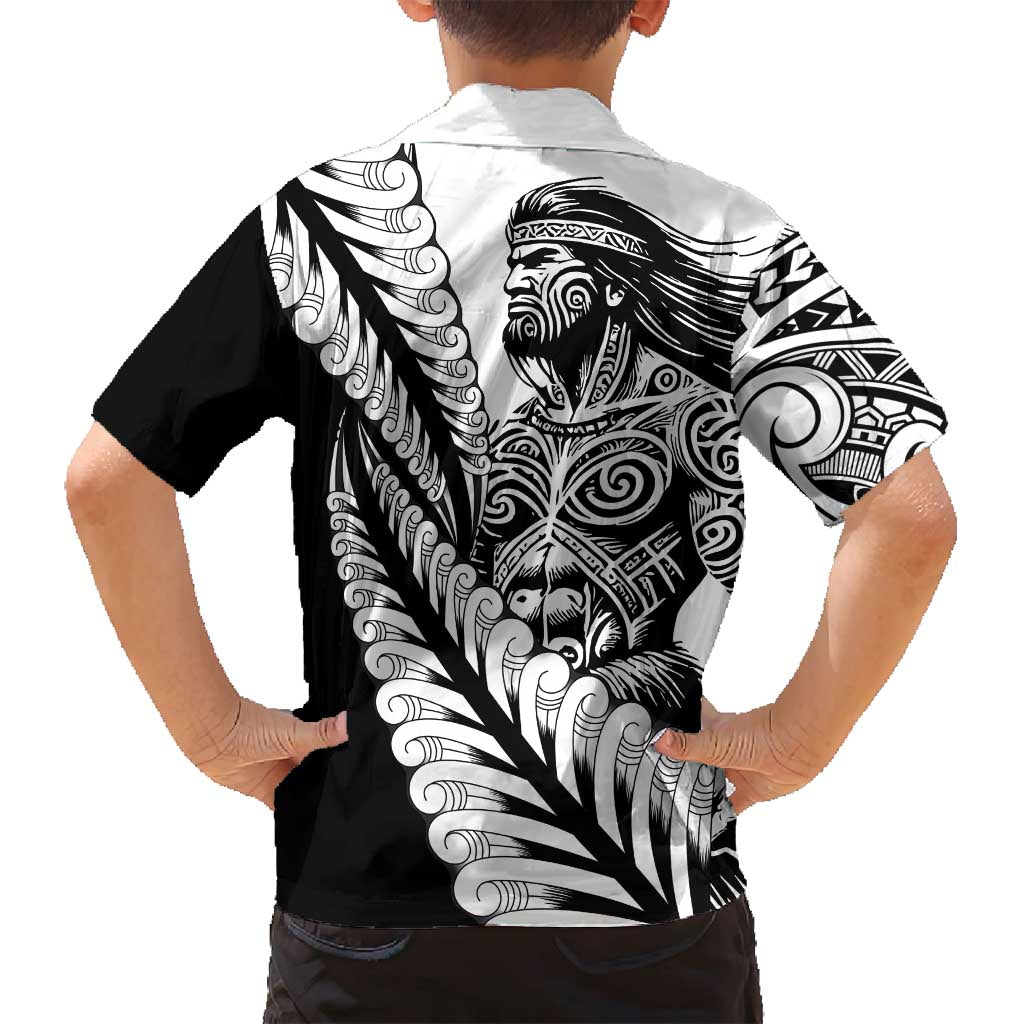 Koru Fern New Zealand Maori Tribal Warrior Family Matching Long Sleeve Bodycon Dress and Hawaiian Shirt