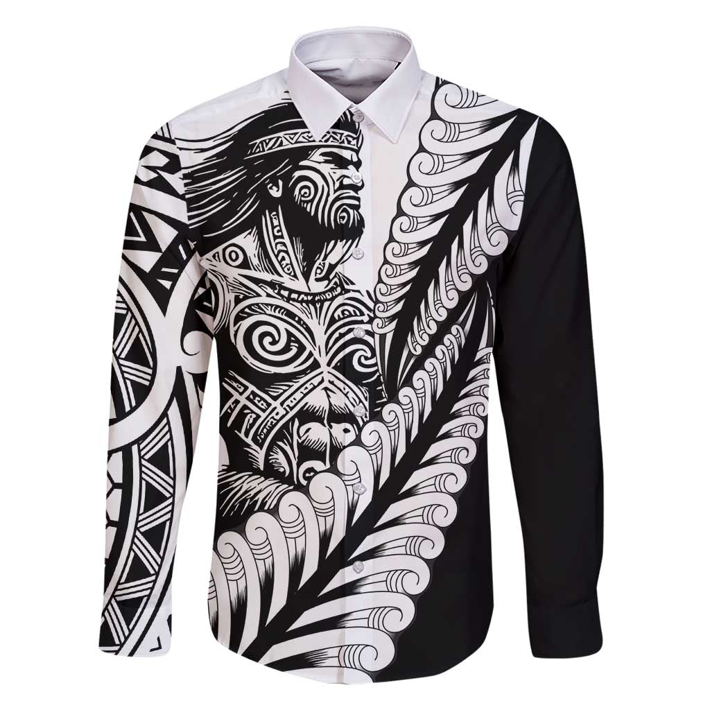 Koru Fern New Zealand Maori Tribal Warrior Family Matching Long Sleeve Bodycon Dress and Hawaiian Shirt