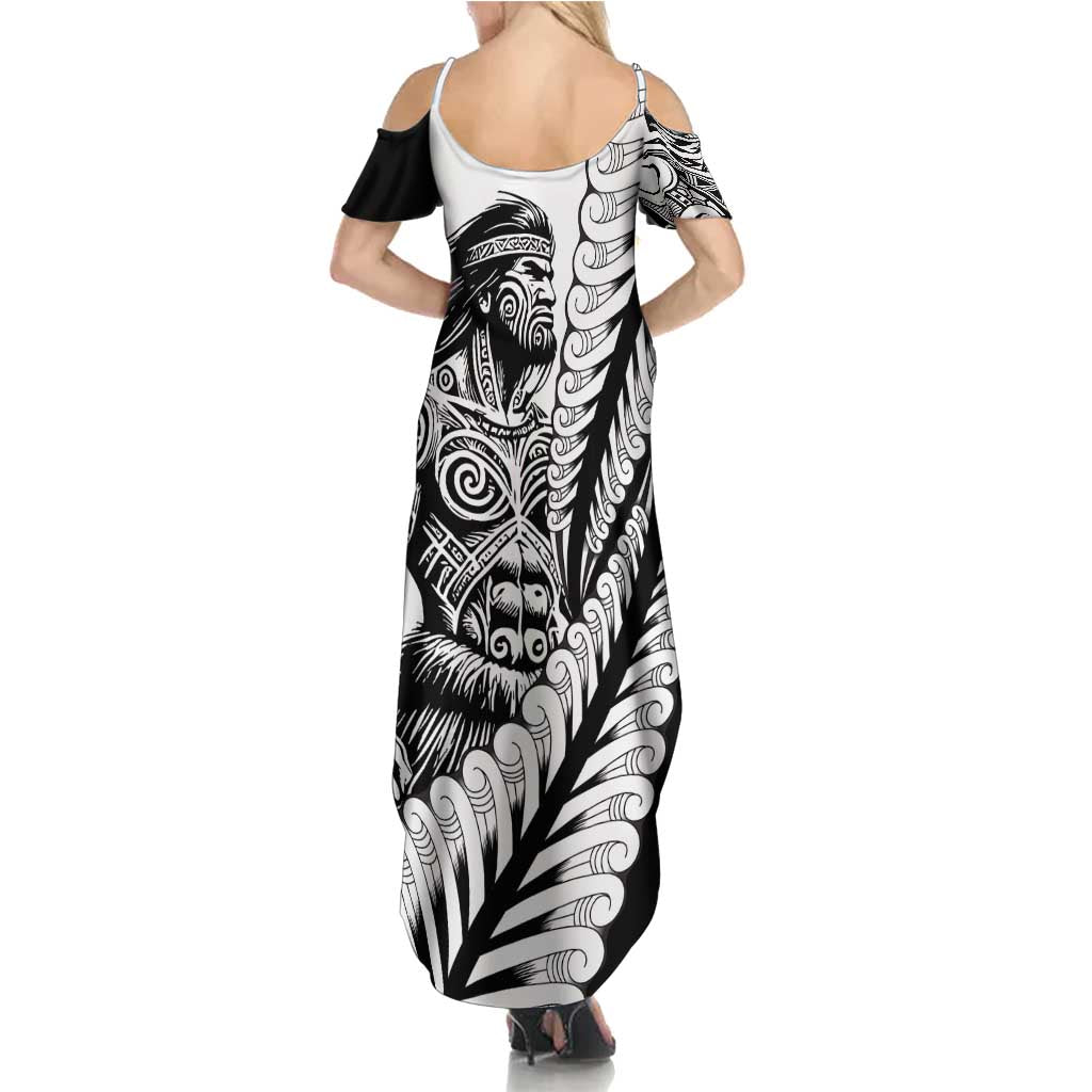 Koru Fern New Zealand Maori Tribal Warrior Family Matching Summer Maxi Dress and Hawaiian Shirt