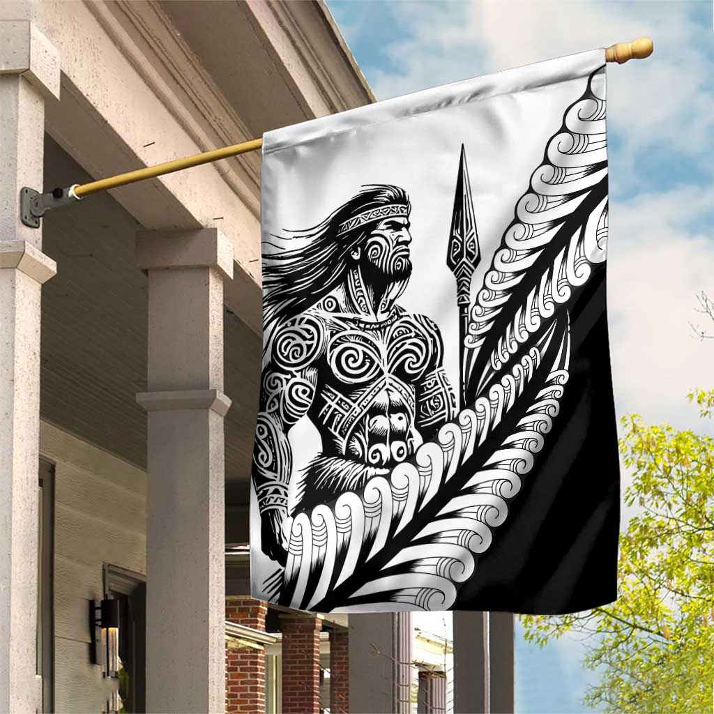 Koru Fern New Zealand Maori Tribal Warrior Garden Flag - Vibe Hoodie Shop