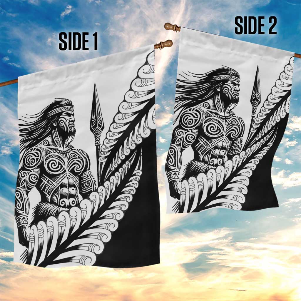 Koru Fern New Zealand Maori Tribal Warrior Garden Flag - Vibe Hoodie Shop