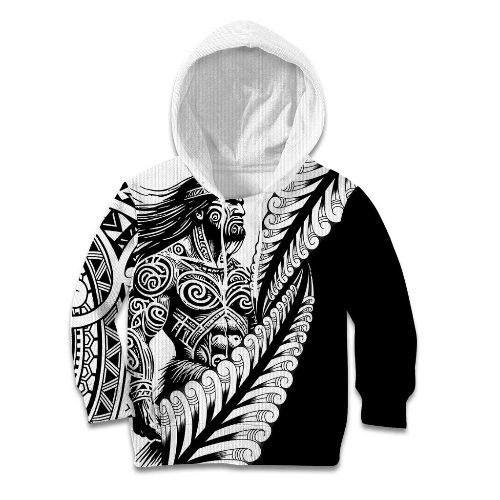 Koru Fern New Zealand Maori Tribal Warrior Kid Hoodie - Vibe Hoodie Shop