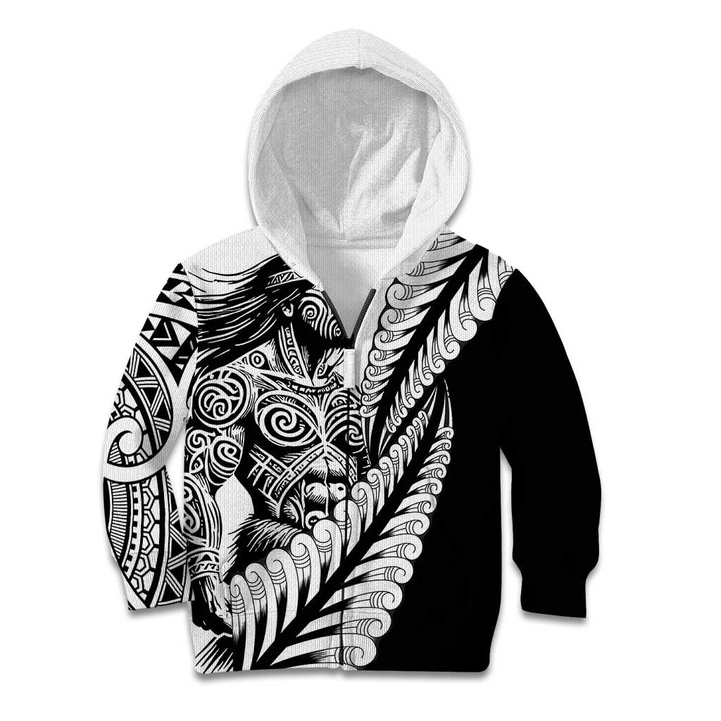 Koru Fern New Zealand Maori Tribal Warrior Kid Hoodie - Vibe Hoodie Shop