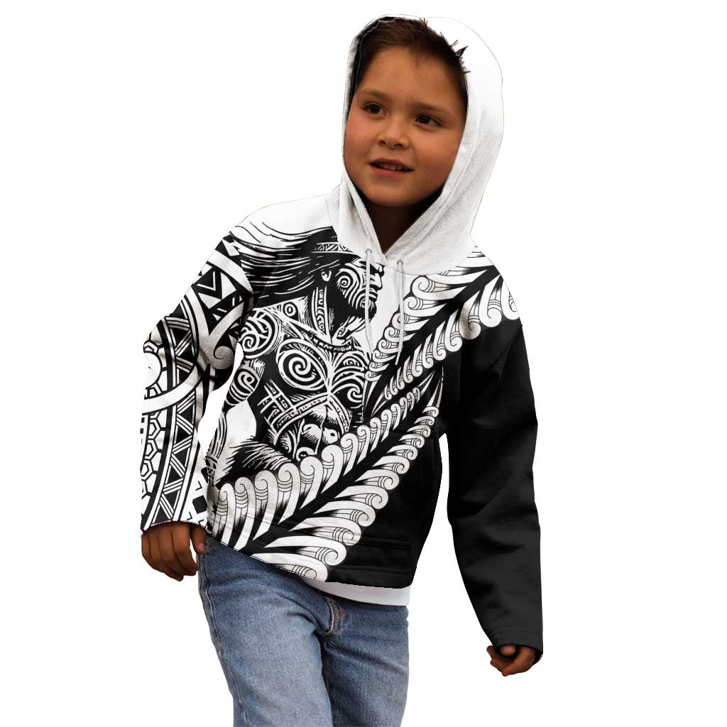 Koru Fern New Zealand Maori Tribal Warrior Kid Hoodie - Vibe Hoodie Shop