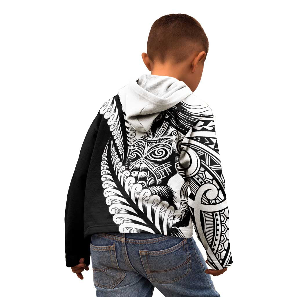 Koru Fern New Zealand Maori Tribal Warrior Kid Hoodie - Vibe Hoodie Shop