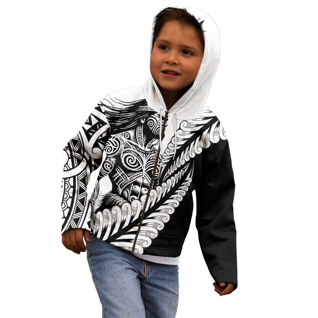 Koru Fern New Zealand Maori Tribal Warrior Kid Hoodie - Vibe Hoodie Shop