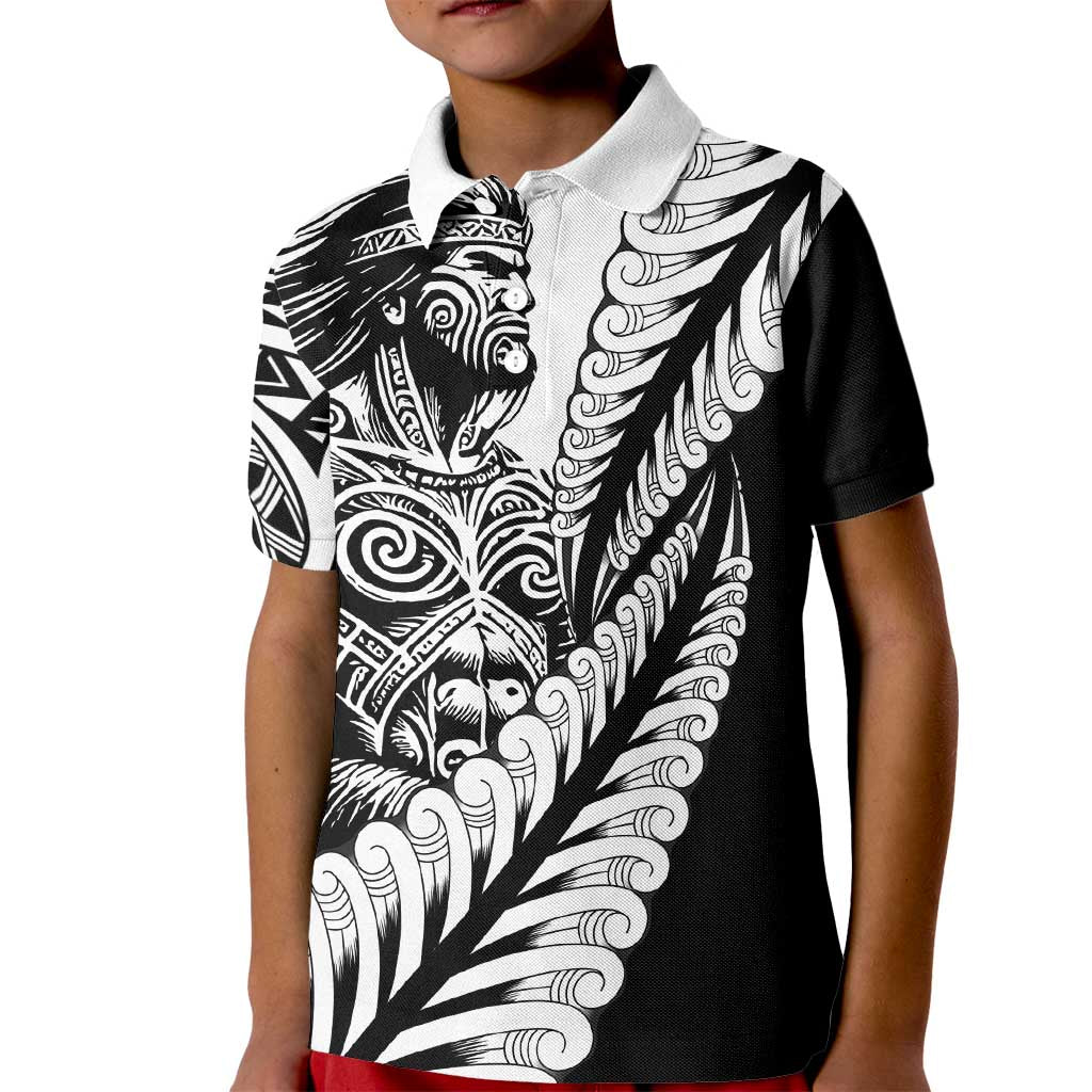 Koru Fern New Zealand Maori Tribal Warrior Kid Polo Shirt - Vibe Hoodie Shop