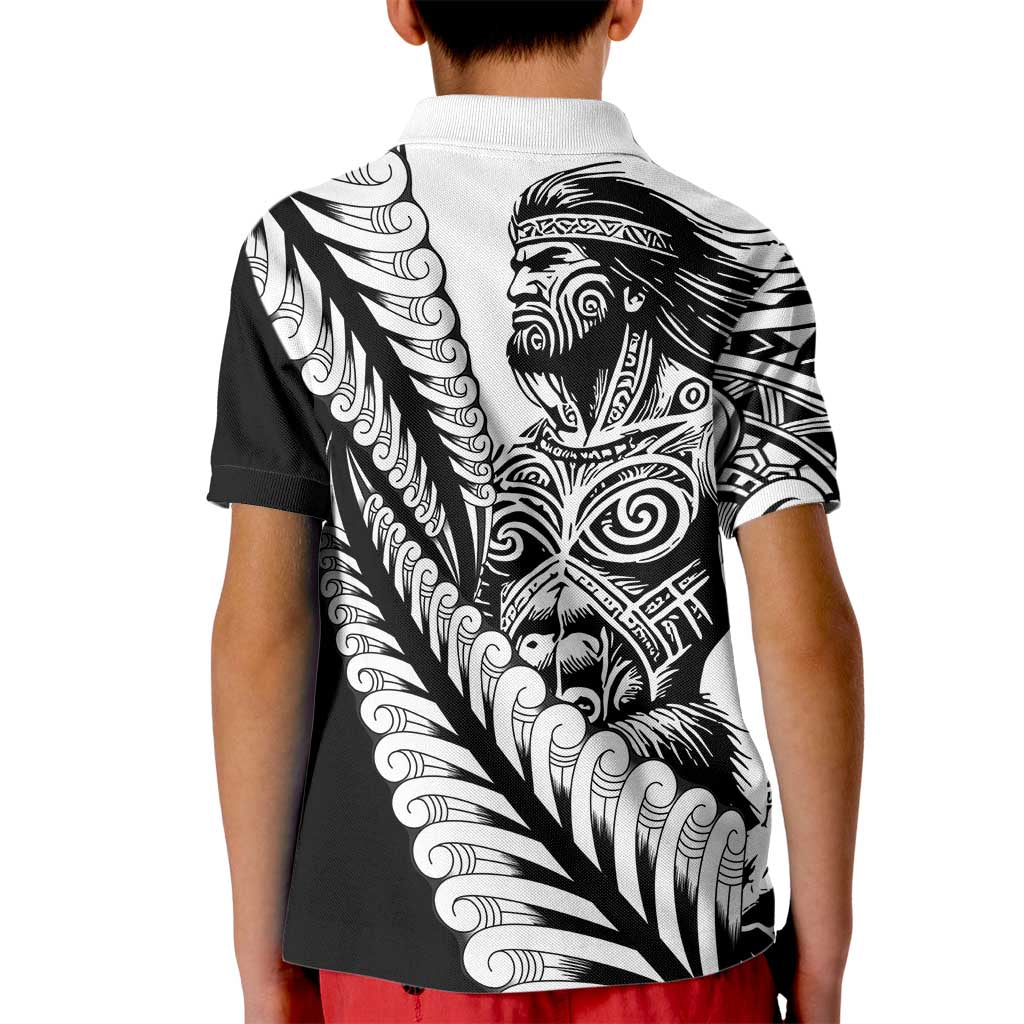 Koru Fern New Zealand Maori Tribal Warrior Kid Polo Shirt - Vibe Hoodie Shop