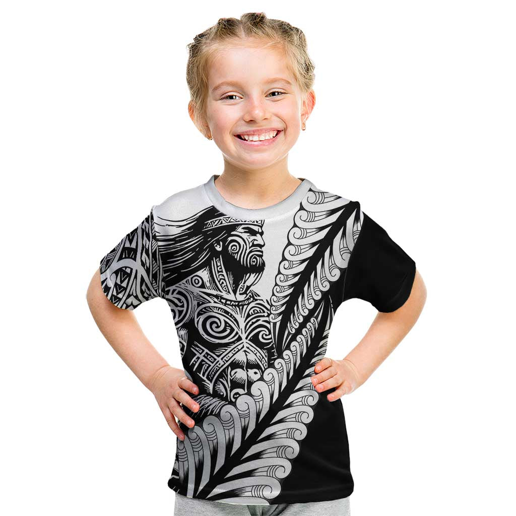 Koru Fern New Zealand Maori Tribal Warrior Kid T Shirt - Vibe Hoodie Shop