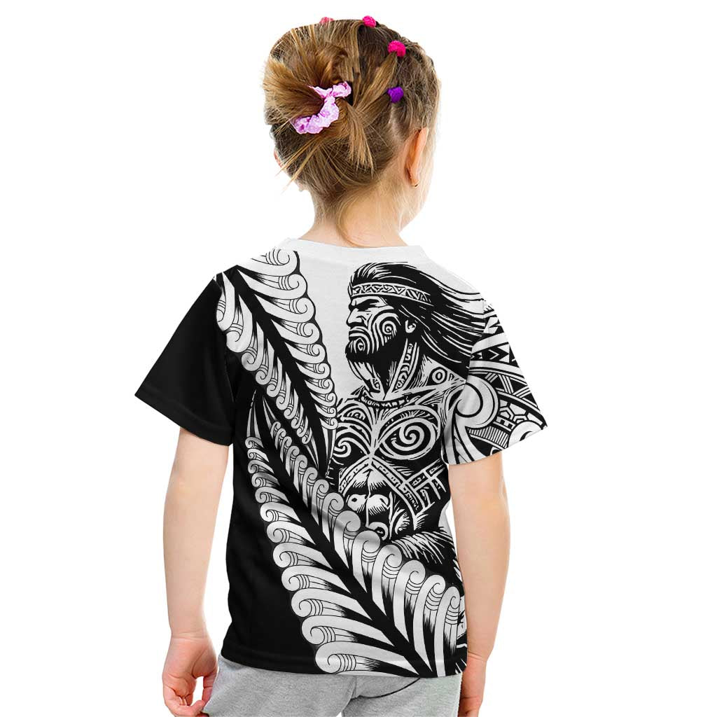 Koru Fern New Zealand Maori Tribal Warrior Kid T Shirt - Vibe Hoodie Shop