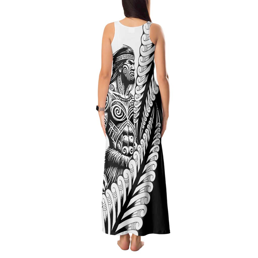 Koru Fern New Zealand Maori Tribal Warrior Tank Maxi Dress