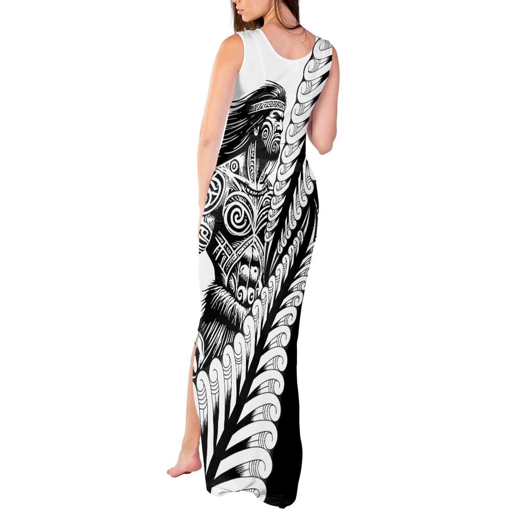 Koru Fern New Zealand Maori Tribal Warrior Tank Maxi Dress