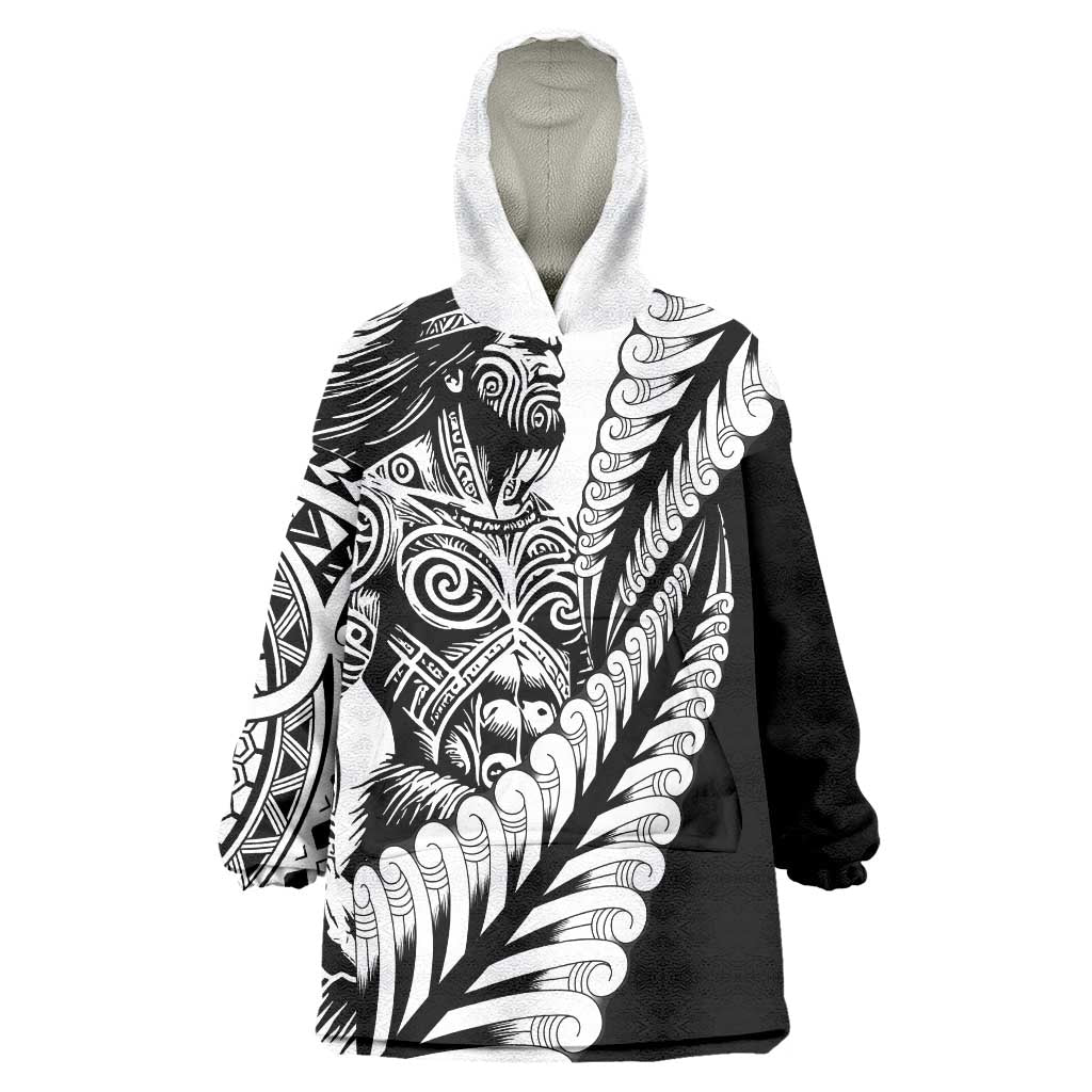 Koru Fern New Zealand Maori Tribal Warrior Wearable Blanket Hoodie - Vibe Hoodie Shop