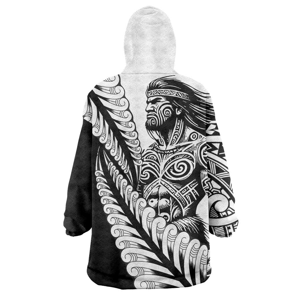 Koru Fern New Zealand Maori Tribal Warrior Wearable Blanket Hoodie - Vibe Hoodie Shop