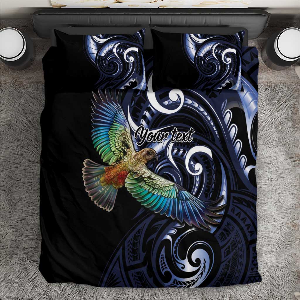 New Zealand Kea Bird Personalised Bedding Set Maori Tribal Koru Art - Vibe Hoodie Shop