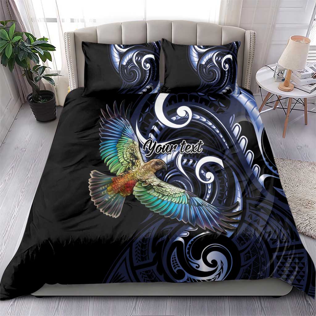 New Zealand Kea Bird Personalised Bedding Set Maori Tribal Koru Art - Vibe Hoodie Shop