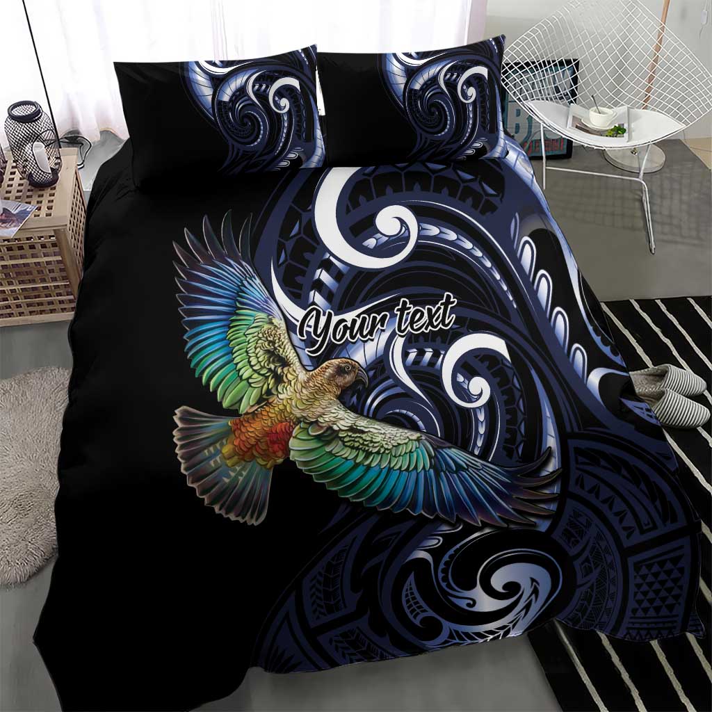 New Zealand Kea Bird Personalised Bedding Set Maori Tribal Koru Art - Vibe Hoodie Shop
