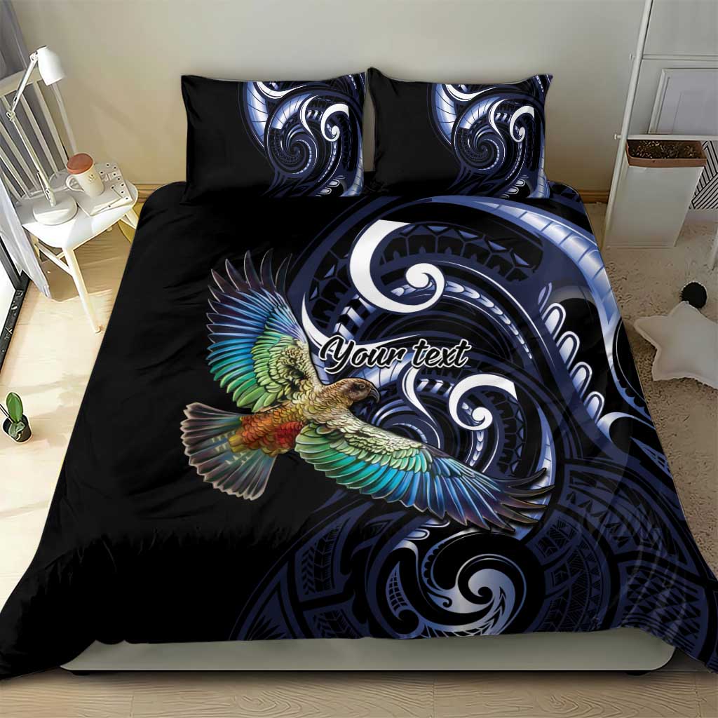 New Zealand Kea Bird Personalised Bedding Set Maori Tribal Koru Art - Vibe Hoodie Shop